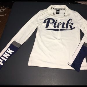 Pink Victoria’s Secret 3/4 zip-up/ pull over